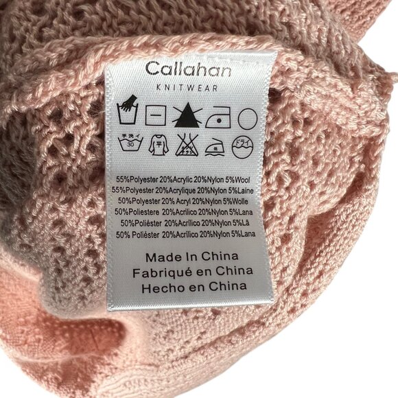 NWT Callahan Knitwear Sleeveless Maxi Sweater Dress in Blush Pink Scoop Size M - Picture 6 of 10